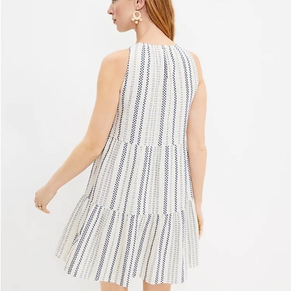 LOFT Dotted Tiered Swing Dress XL - Picture 13 of 13